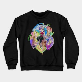 Radio Girl Illustration Crewneck Sweatshirt